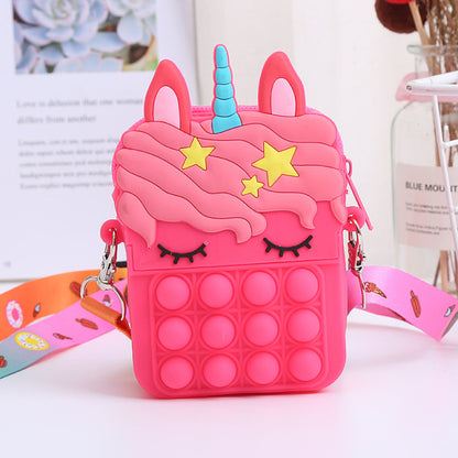 Fidget Silicone Push Bubble Crossbody Bag