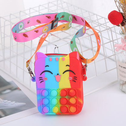 Fidget Silicone Push Bubble Crossbody Bag