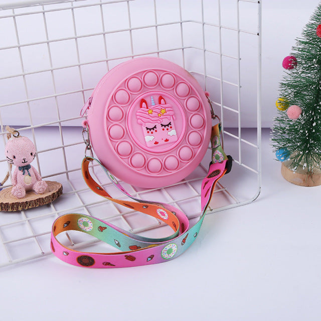 Fidget Silicone Push Bubble Crossbody Bag