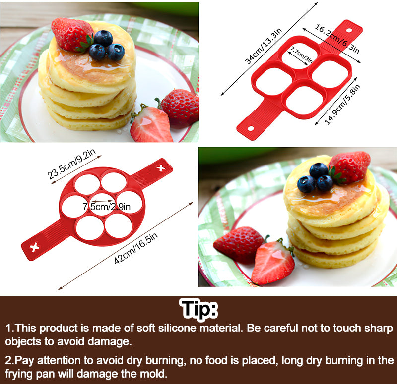 Nonstick Silliconem Pancake  And Egg Maker Mold Silicone Egg