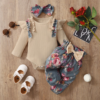 Newborn Infant Baby Girls Ruffle T-Shirt Romper Tops