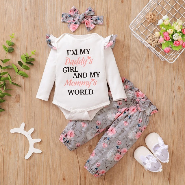 Newborn Infant Baby Girls Ruffle T-Shirt Romper Tops