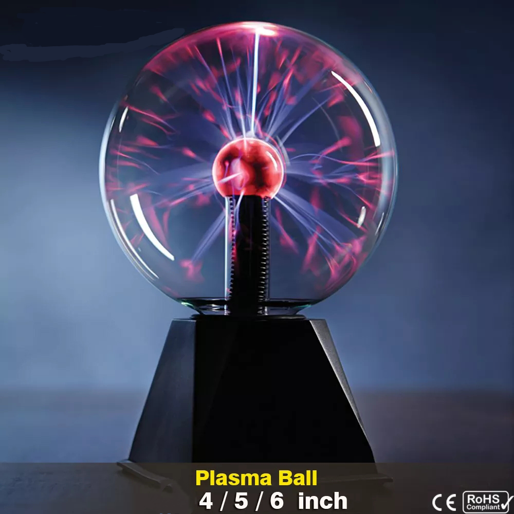 Novelty Magic Crystal Plasma Ball Touch Lamp 220V LED Night Light