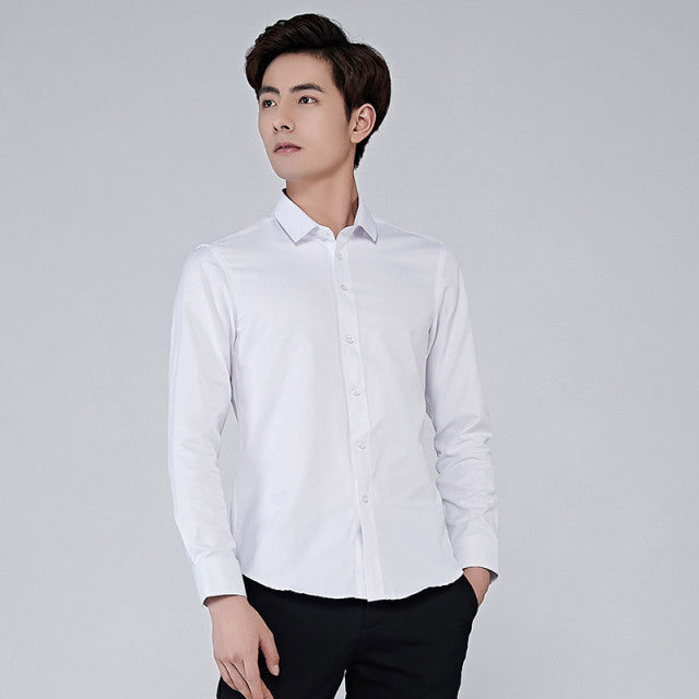 Anti Dirt/wrinkle Men Shirt Hydrophobic Mater Slim Fit